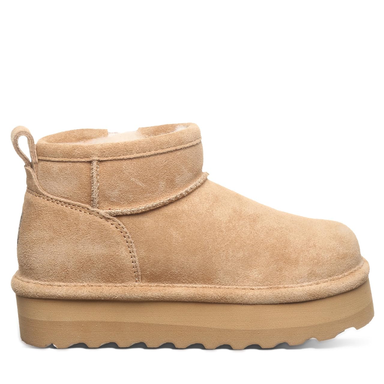BEARPAW Retro Shorty Youth Boots 3 Suede Slip-On Wool Blend Lining Indoor Outdoor Winter Boots for Kids
