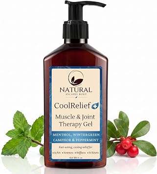 Menthol Cooling Gel with Camphor, Wintergreen & Peppermint, 6 oz
