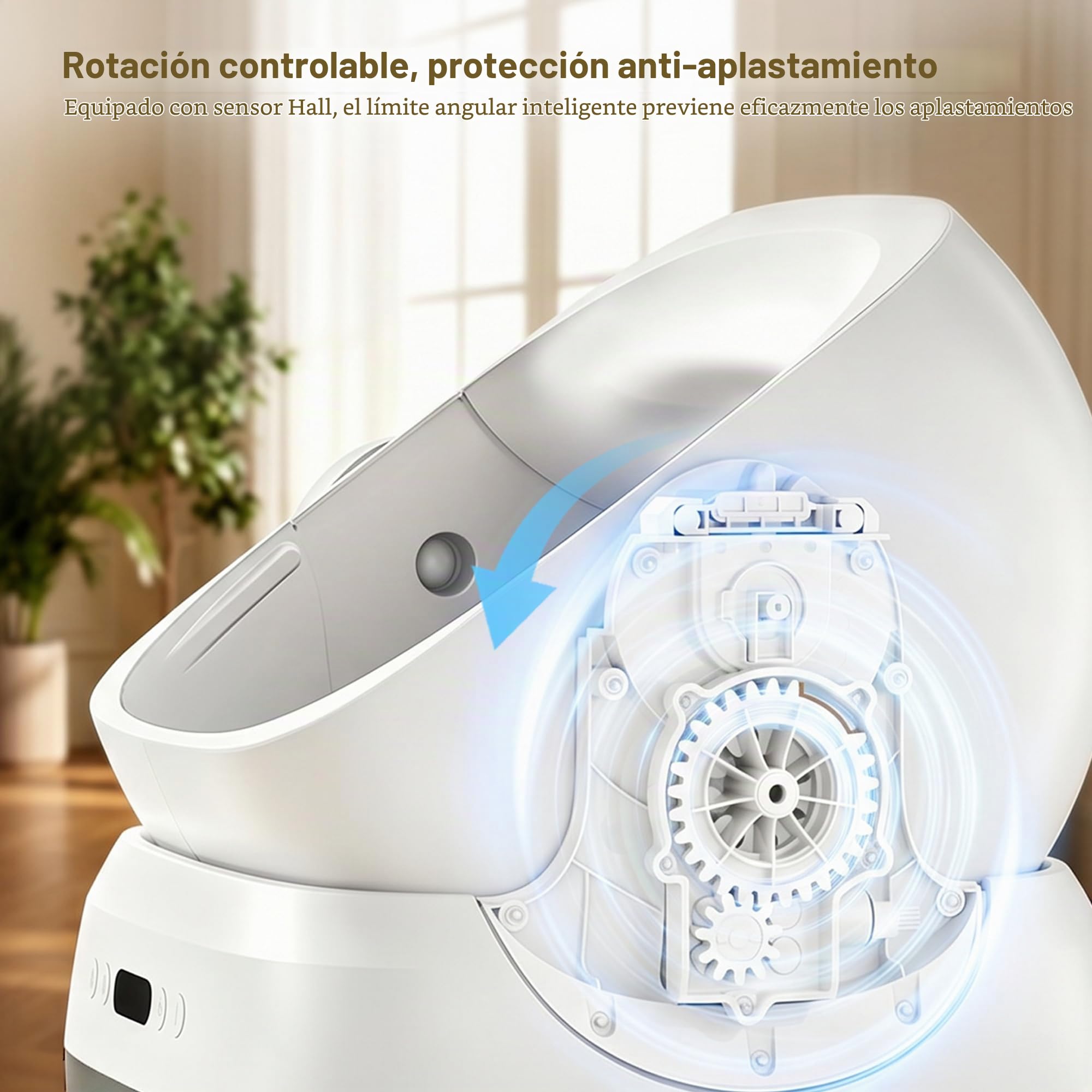 Devoko Arenero Gatos Autolimpiable Grande, Caja de Arena para Gatos Autolimpiable XXL Eléctrica con Sensores Seguridad/Antiatrapamiento/App, para Gatos Grandes - Open-Top Automatic Cat Litter Box