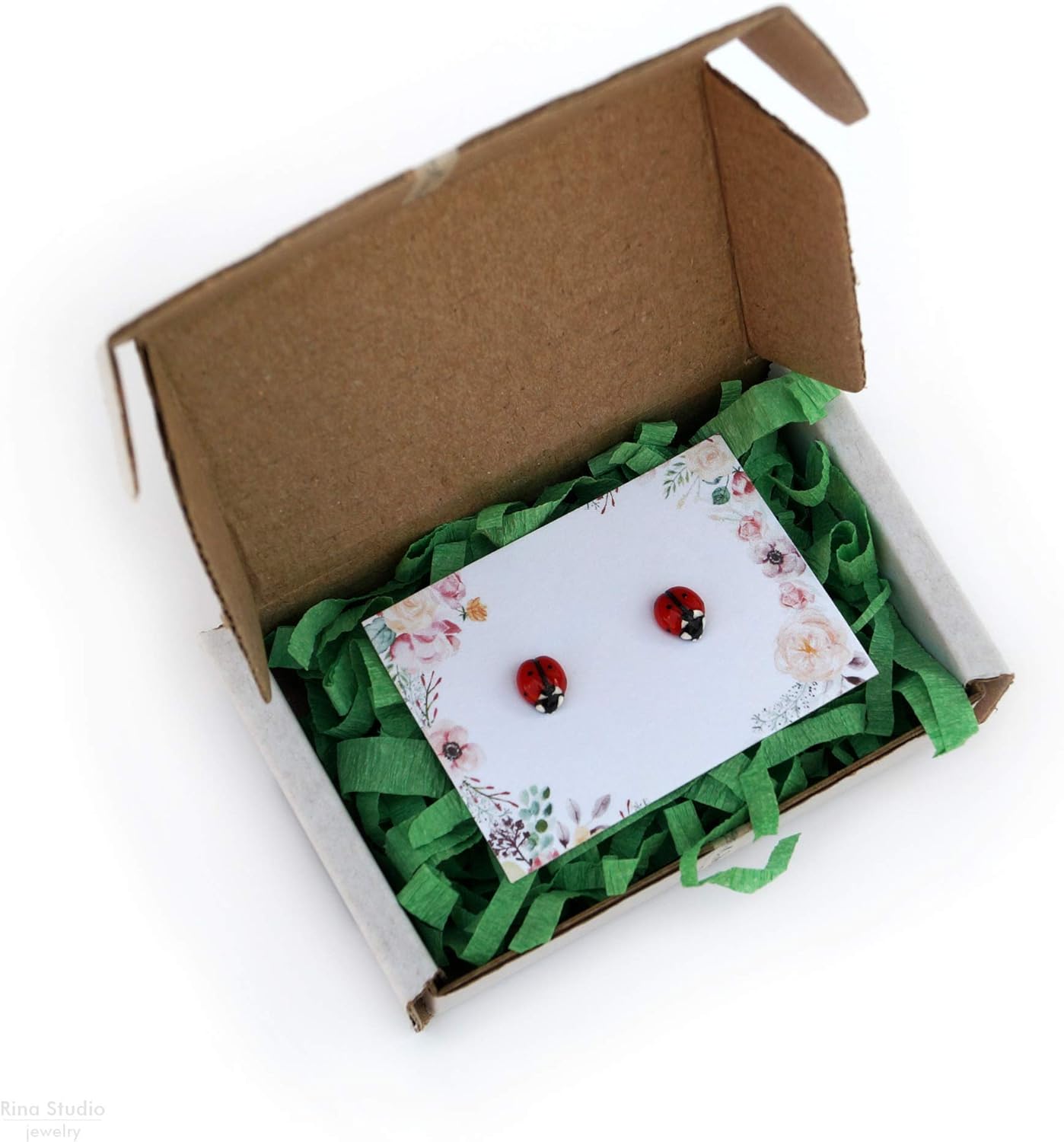 Ladybug Tiny Stud Earrings Red Miniature Stainless Steel Posts Petite Minimalist Nature Jewelry Delicate Insect Accessory