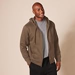Amazon Essentials Men's Full-Zip Hooded Fleece Sweatshirt (Available in Big & Tall), Medium Brown, X-Large