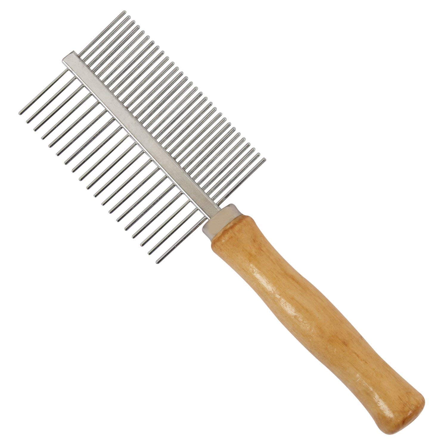 RvPaws 2 in 1 Double Side | Wooden Handle | Dog Grooming Brush with Comb - Medium (B09J296Q61) Amazon Price History, Amazon Price Tracker