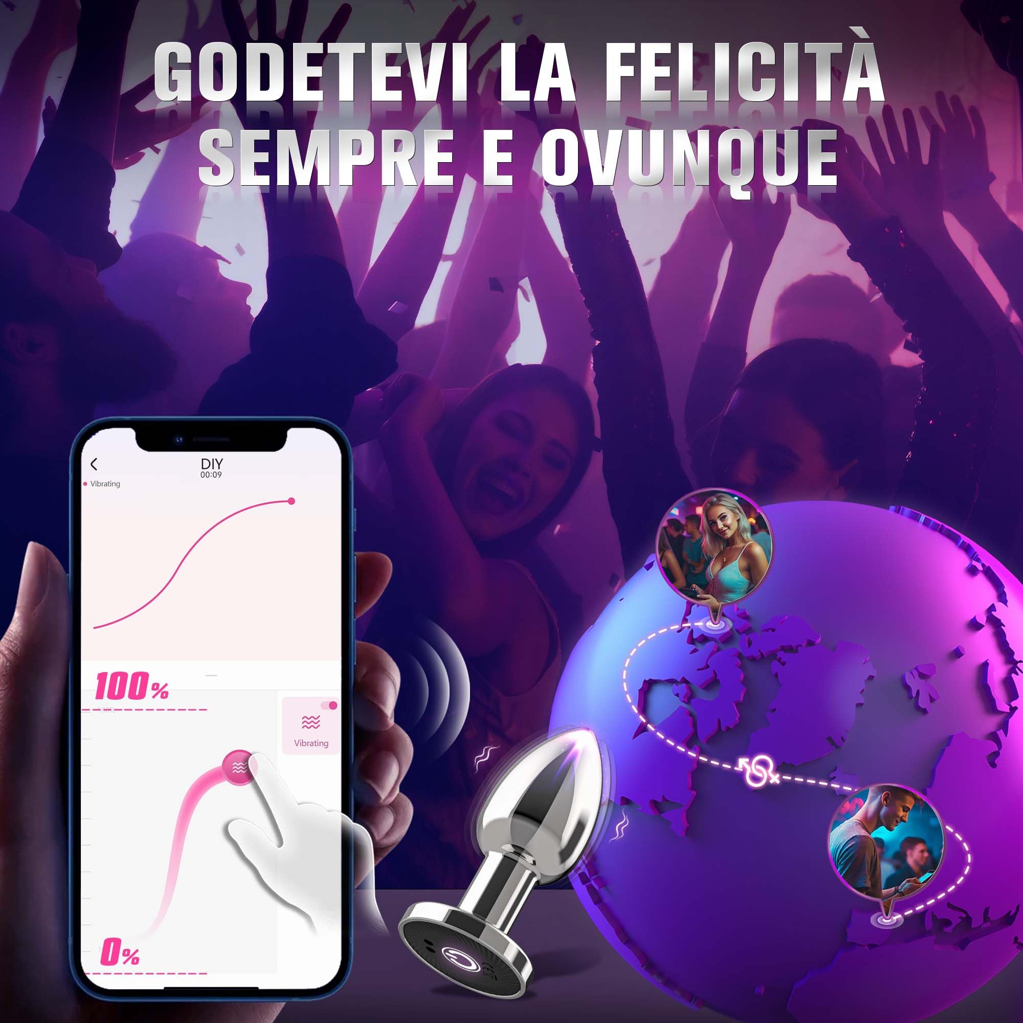 Vibratore per Uomo Sex Toys Plug Anale da Uomo 10 Modalità, Vibratoreper Donna con Telecomando Dildo Anale Toys Per Donna, Vibratori Anali Sex Toy, Vibrator Stimolatore Prostata