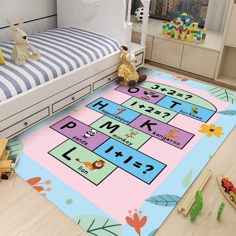 Tapis 3D flanelle chambre : grand tapis de sol doux pour salon 120x160 cm