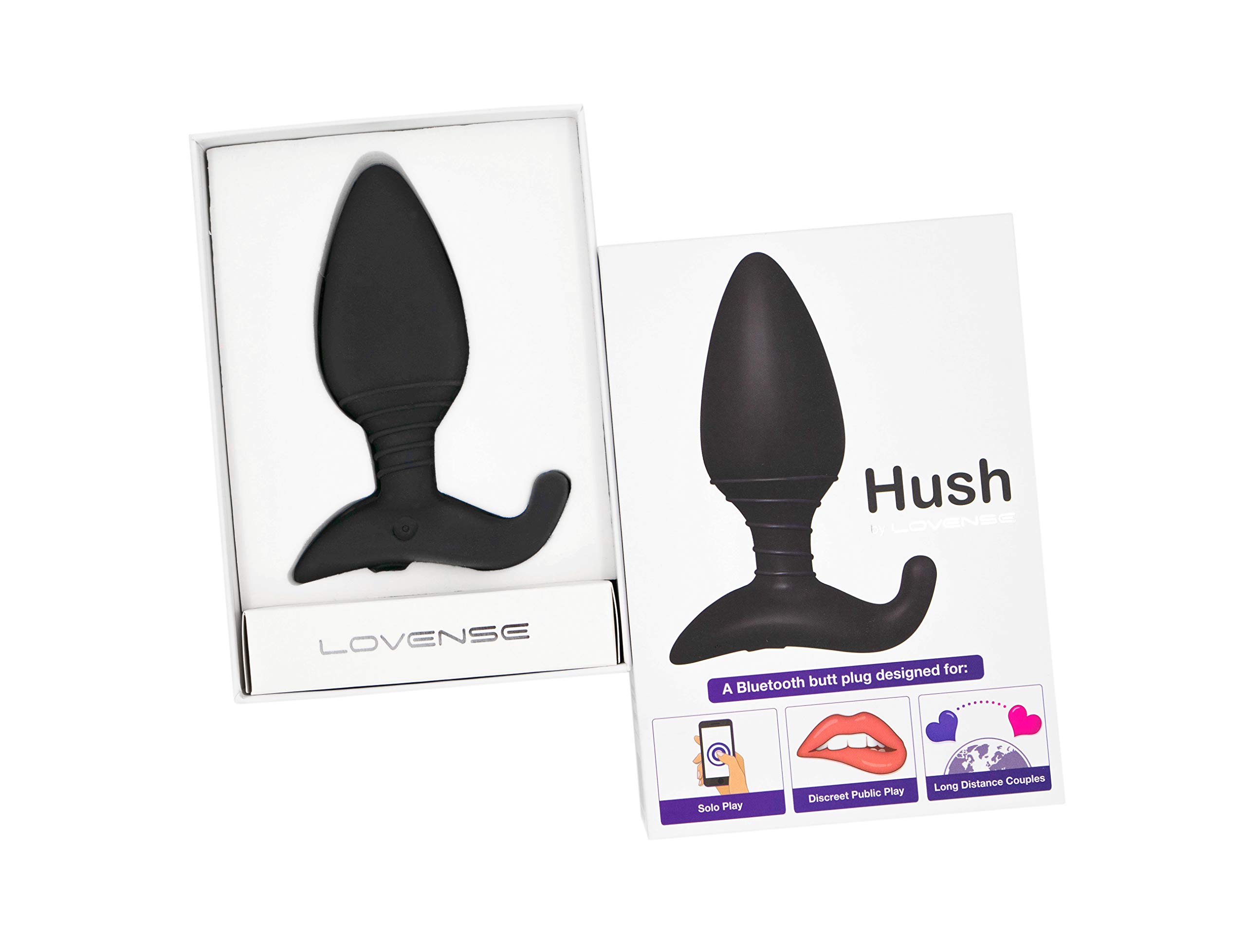 LOVENSE Hush 2 Vibrating Butt Plug 1.0", Silicone Anal Vibrator for Men with Remote Control, Waterproof and Rechargeable Big Plug Vibration Machine for Women, Adult Anal Plug Sex Toys for Couples