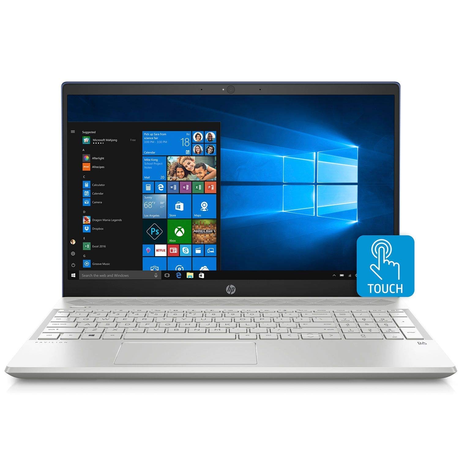 HP Pavilion 15.6" FHD IPS Touchscreen Premium Laptop, Intel Quad Core i7-8550U Processor up to 4.0 GHz, 32GB Memory, 1TB SSD, Backlit Keyboard, USB-C, B&O Play, WiFi, HDMI, Windows 10