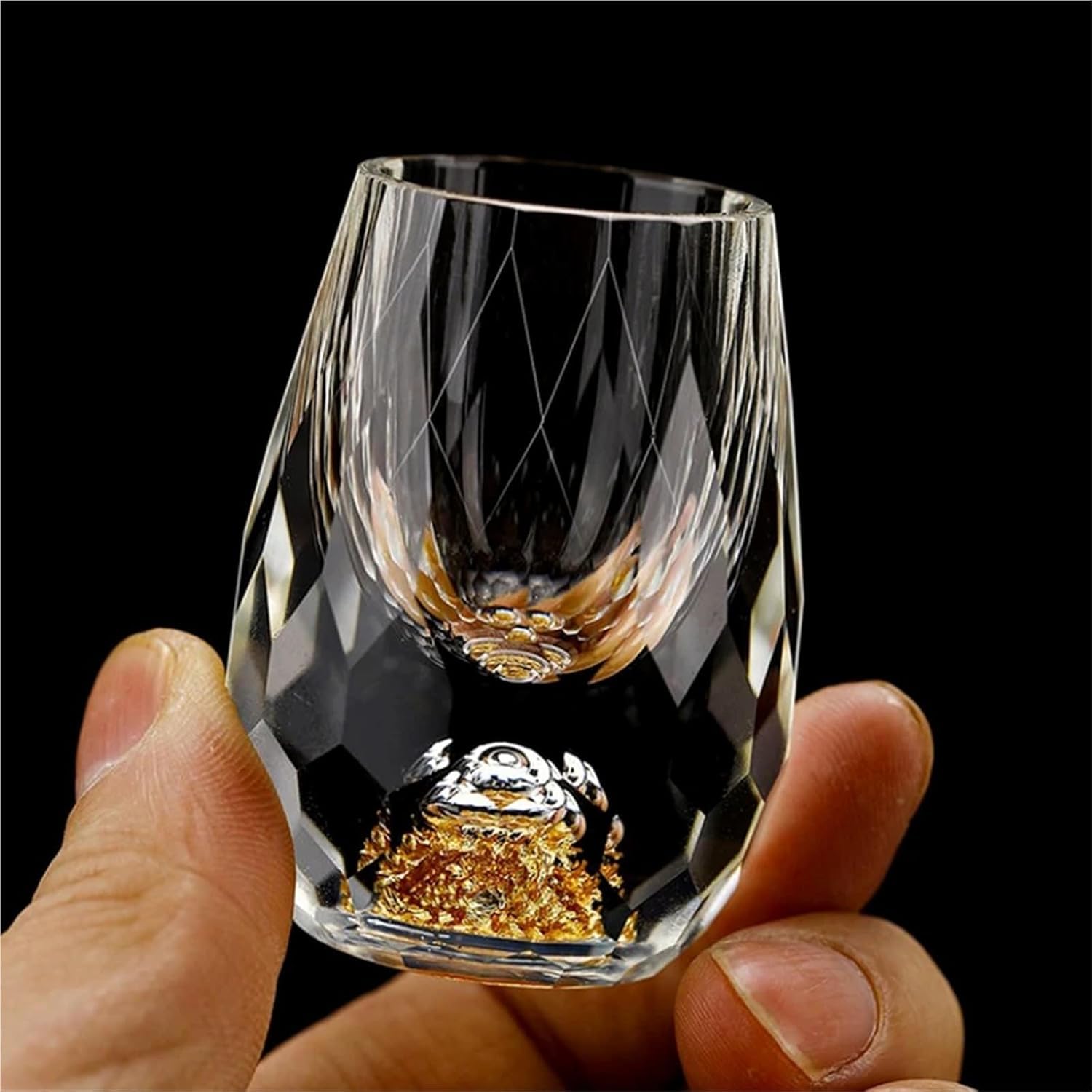 Bicchieri Acqua Vetro Tazza Da Tè In Vetro Con Lamina D'oro A Doppio Fondo In Cristallo 10 Ml