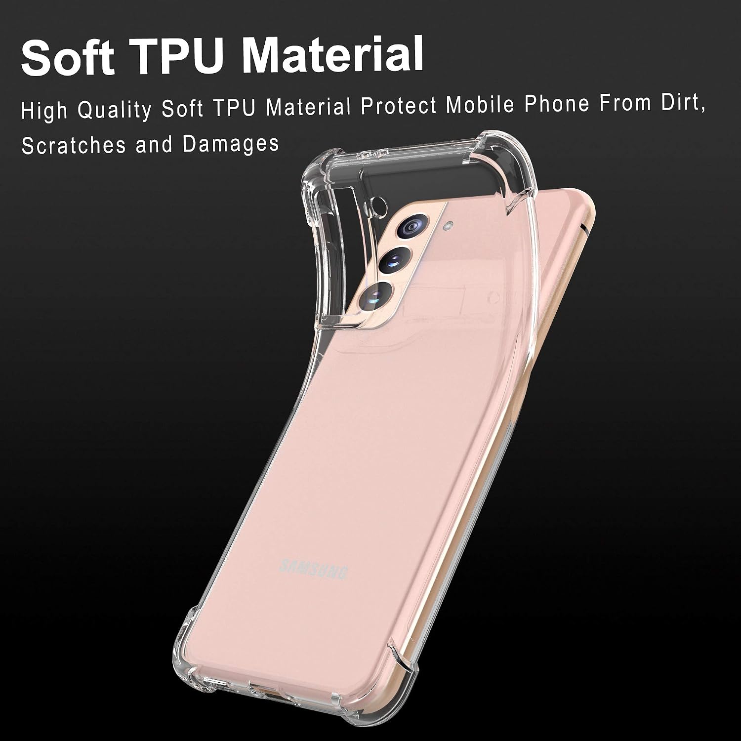 Arae Case for Samsung Galaxy S21, Premium Soft and Flexible TPU [Scratch-Resistant] Phone Case for Samsung Galaxy S21 6.2 inch, Crystal Clear