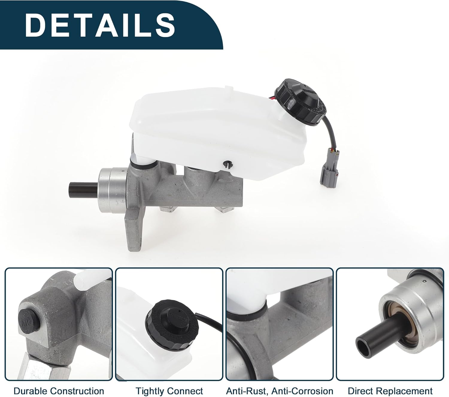 Brake Master Cylinder with Reservoir No.93742806 for Chevrolet Aveo 2009-2017 Hydraulic Master Cylinder Aluminum Alloy,Plastic 1 Pc