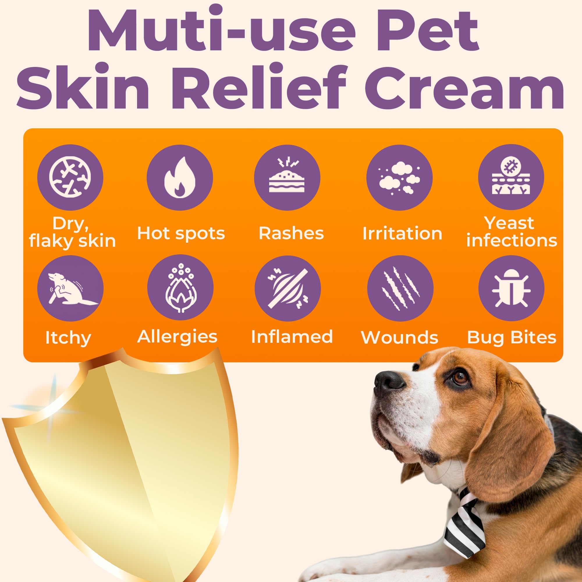 Dog Moisturiser Cream for Itchy Dry Skin/Paw/Fold, Hot Spot, Sore, Scratch view 2
