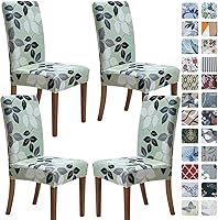 Vista 21 de SPRINGRICO Juego de 4 fundas para sillas de comedor, fundas elásticas para sillas de comedor, de elastano lavables, fundas para sillas Parsons