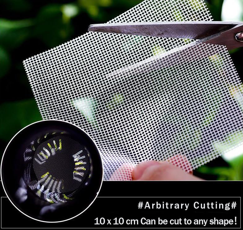 Nogeqi 100 Stück Drainagegitter 10x10cm - Wiederverwendbare Blumentopfgitter Für Pflanzen
