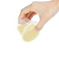 Vista 2 de TashiBox 4 oz vasos de plástico/porción tazas/tazas de souffle con tapas desechables, 100 conjuntos