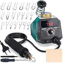 YIHUA 939D-V Kit per bruciare il legno a penna con display digitale con 20 punte a filo penna per pirografo staccabile 2 pezzi di legno strumento per pirografia il legno e pantografo ferro il legno