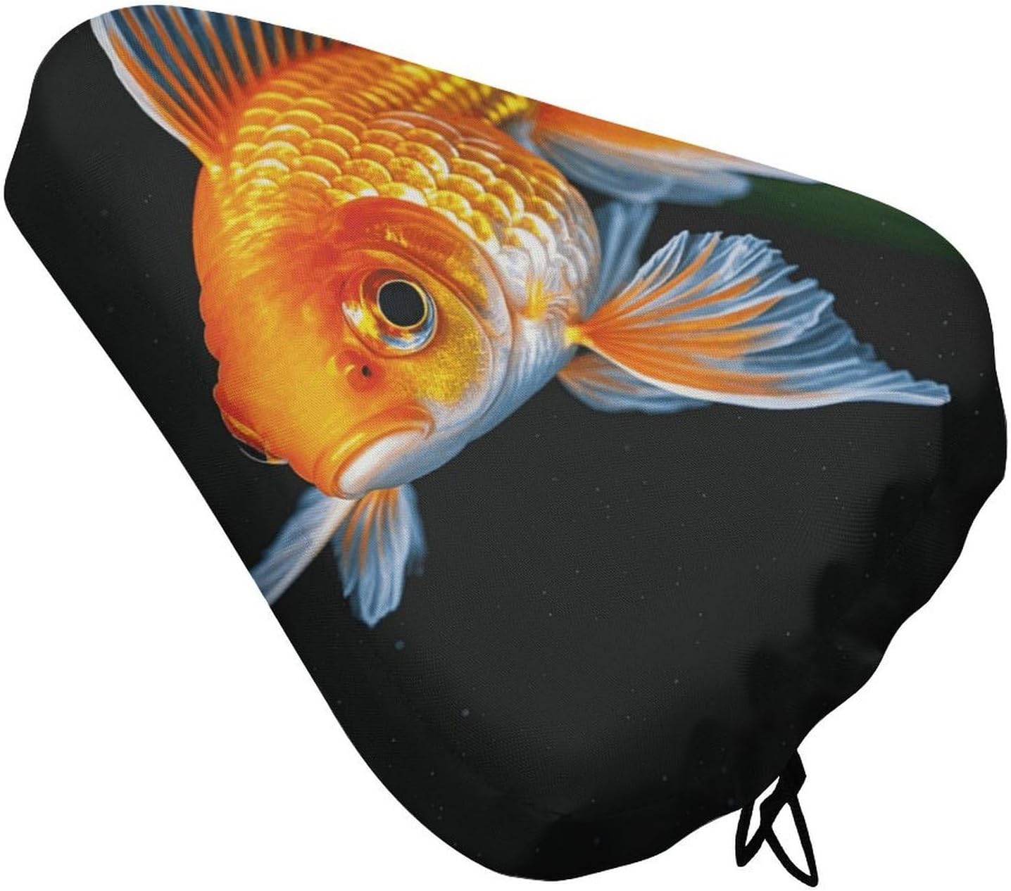 Waterproof Cute Fish Bike Seat Cushion Cover, Padded Bicycle Seat Cover with Drawstring for Men Women, Wide Bike Saddles Protector for Mountain Exercise Road City Outdoor Biking