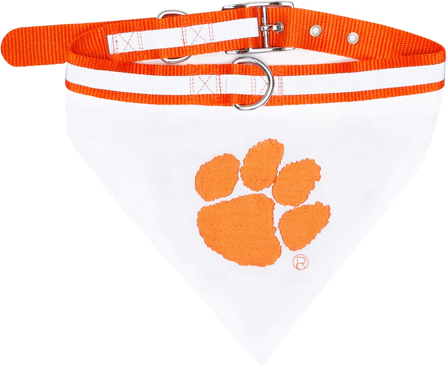 Pets First Collegiate Pet Accessories, Collar Bandana, Clemson Tigers, Small