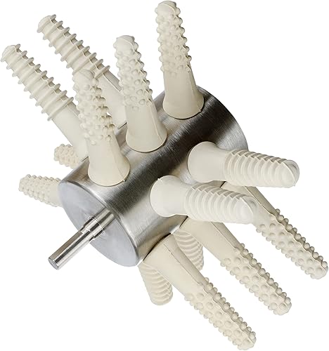 PluckerUkraine - Accesorio para taladro de pollo 100-15 mediano, removedor de plumas de aves de corral de acero inoxidable, 15 dedos (pato de