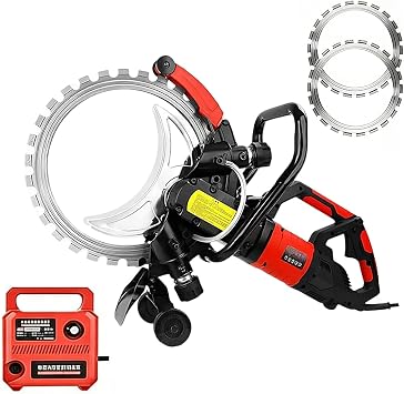 16" Concrete Ring,8980W/110V Toroidal Electric ConcreteSaw Cutter,9500W Saw,Wet Cutting System, Max Depth 11.5", For, Bricks, Rebar And Marble8090w