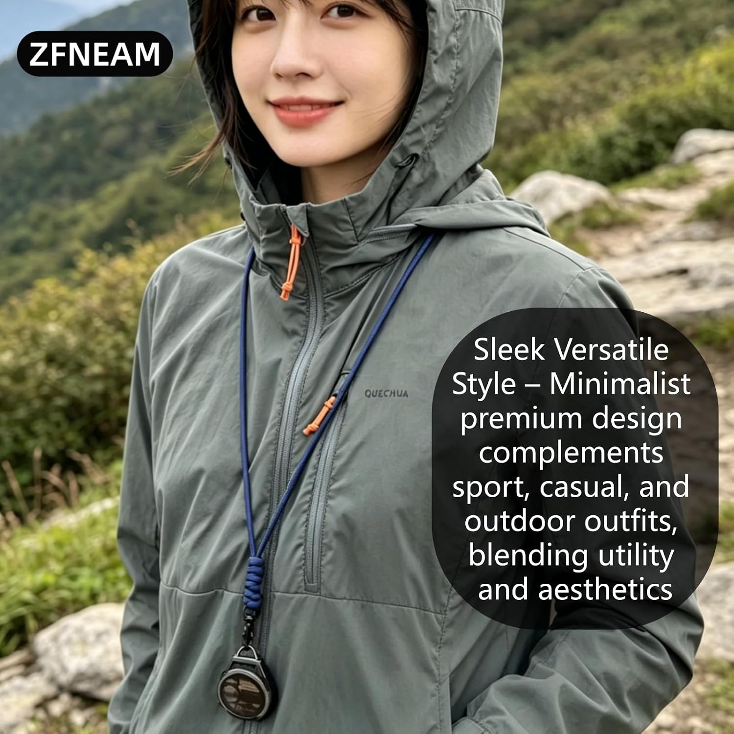 Neck Lanyard Watch Fob Necklace Clip Compatible with Samsung Galaxy Watch, Garmin, Fitbit, Amazfit, Xiaomi Smart Watch, Pendant Keychain Pocket Adapter