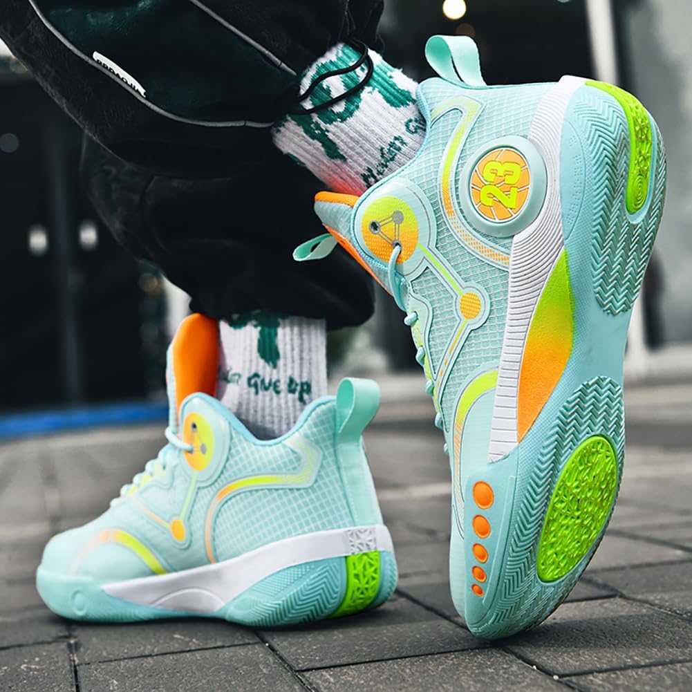 Men's Shoes Fashion Sneakers Breathable Running Shoes Mens Arch Support Basketball Shoes Non Slip
