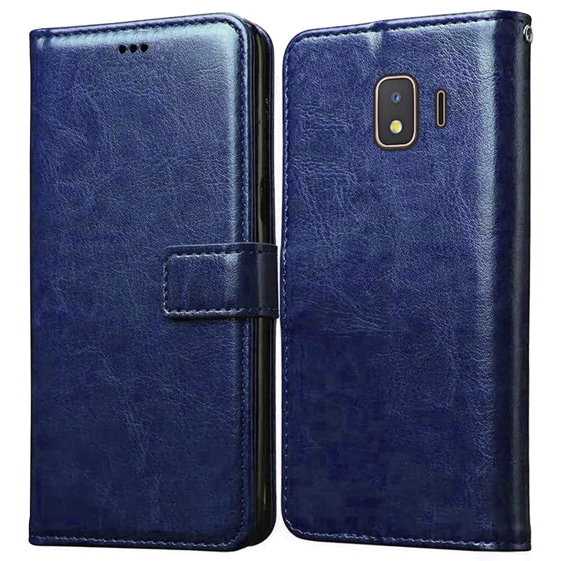 Casotec Flip Cover for Samsung Galaxy J2 Core | Premium Leather Finish | Inbuilt Pockets & Stand | Flip Case for Samsung Galaxy J2 Core (Blue) (B09VFM3RLG) Amazon Price History, Amazon Price Tracker