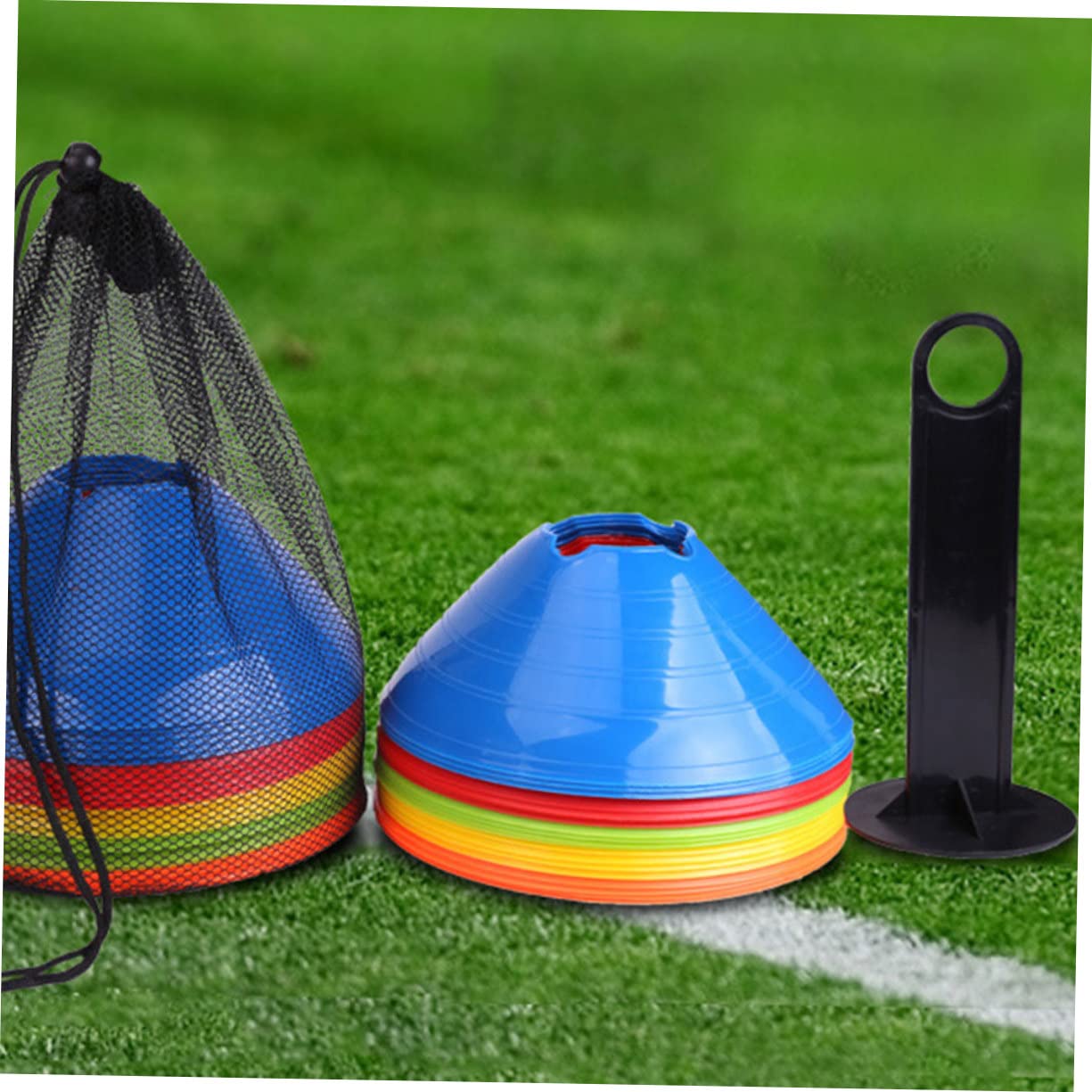 Toddmomy 25 Conos de Fútbol para Entrenamiento de Fútbol ​​ de Entrenamiento de Fútbol ​​Conos de Agilidad Material de Polietileno Fáciles de Ver para Niños Y Niñas Adultos Entrenamiento Deportivo