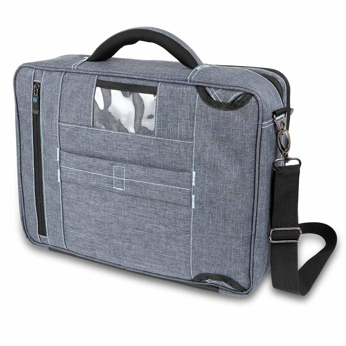Elite Bags Street'S Maletín de Asistencia Domiciliaria, Diseño Moderno y Práctico, Negro/Gris, 40 x 30 x 16 cm