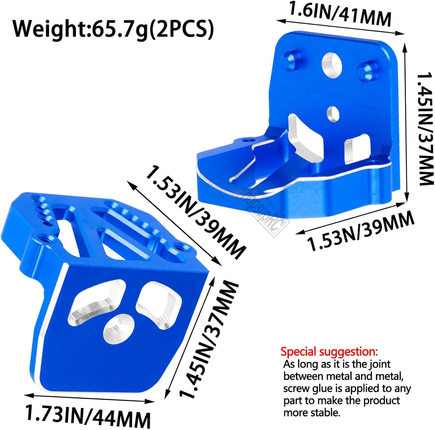 RC Motor Mounts Fixed Seat Upgrade Parts for XRT 8S X-MAXX #7760-GRN RC Car.Navy Blue(2PCS)