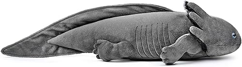 ZHONGXIN MADE Axolotl - Peluche de ajolote gris, realista de 20 pulgadas, lindo Ambystoma espeluznante anfibios, colección de regalo de felpa única