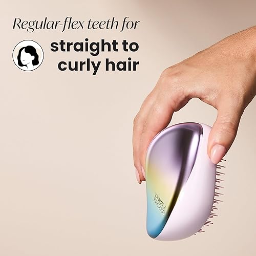 Miniatura 3 de Tangle Teezer El cepillo desenredante compacto Styler Apto para viajes, con cubierta protectora y diseño de dientes de dos niveles, perfecto para