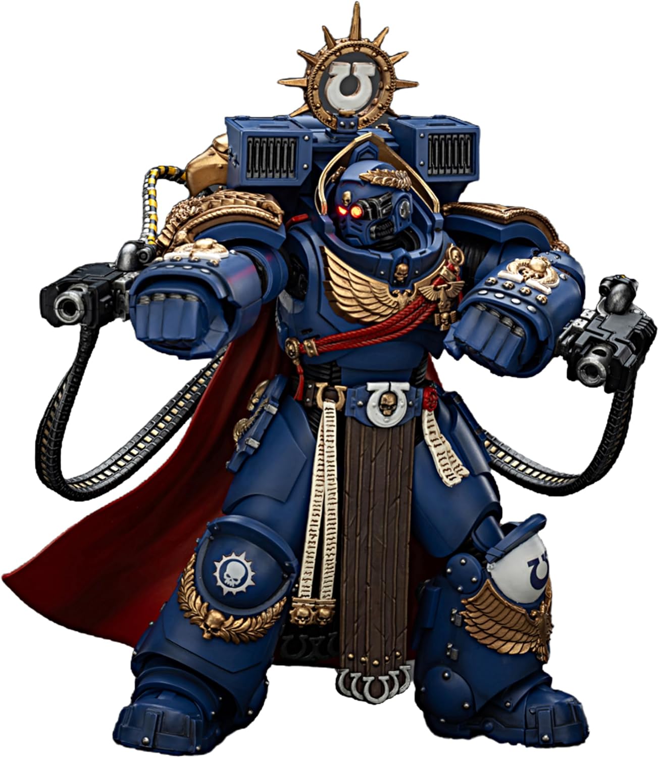 JOYTOY Warhammer 40k 1/18 Action Figure Ultramarines Marneus Calgar Chapter Master with MKX Gravis Armour and Gauntlets of Ultramar Collectible Gifts,Toys for Kids 15+ and Adults 5.31-inch