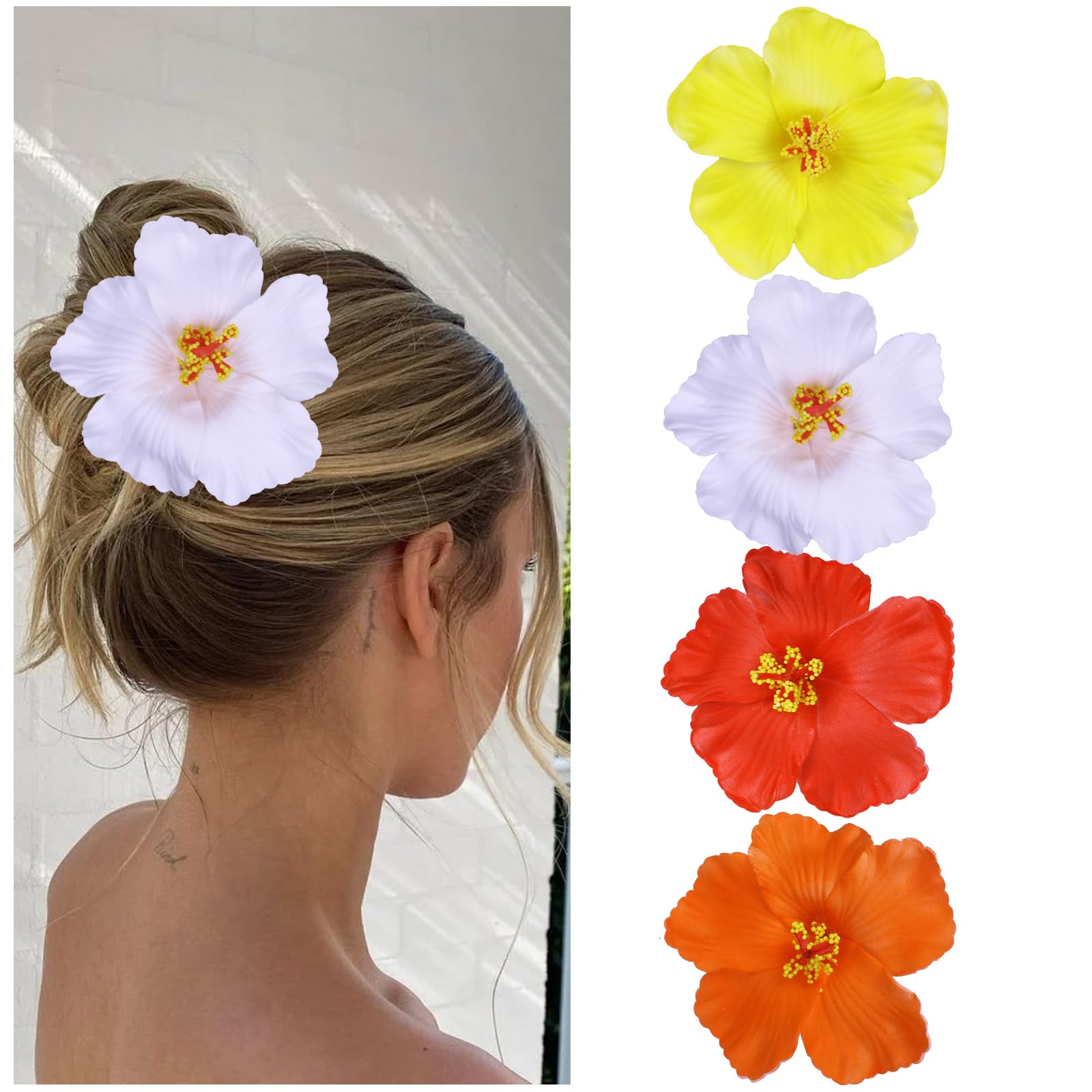 Photo 1 of Vodolo 4Pcs Flower Hair Clips