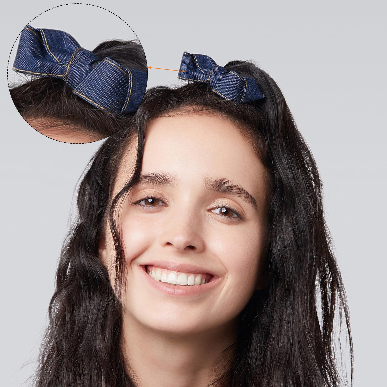 Denim stof - geborduurd - bloemen - donkerblauw - 23218-008 - De Denim stof - geborduurd - bloemen - donkerblauw - 23218-008 - De