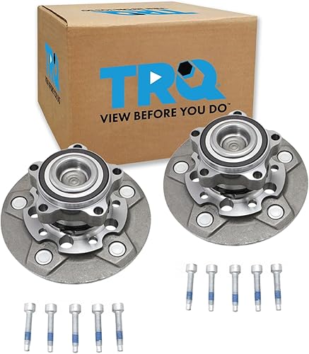 Miniatura 26 de TRQ Par de conjunto de cubo de cojinete de rueda delantera izquierda derecha, 2 piezas compatible con Lexus GX460 2003-2009 GX470 2003-2023 Toyota
