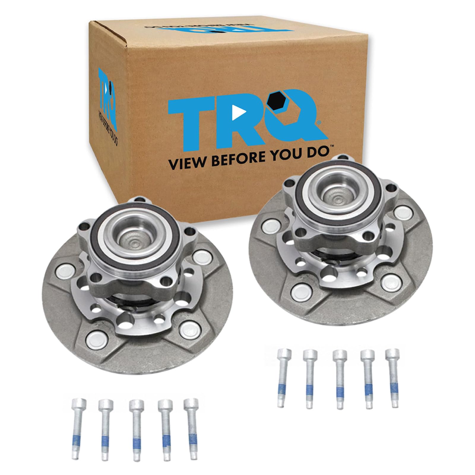 TRQ Front Wheel Bearing &amp; Hub Assembly Set
