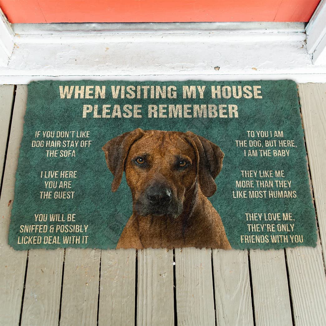 Cadeau de pendaison de crémaillère paillasson personnalisé Rhodesian Ridgeback