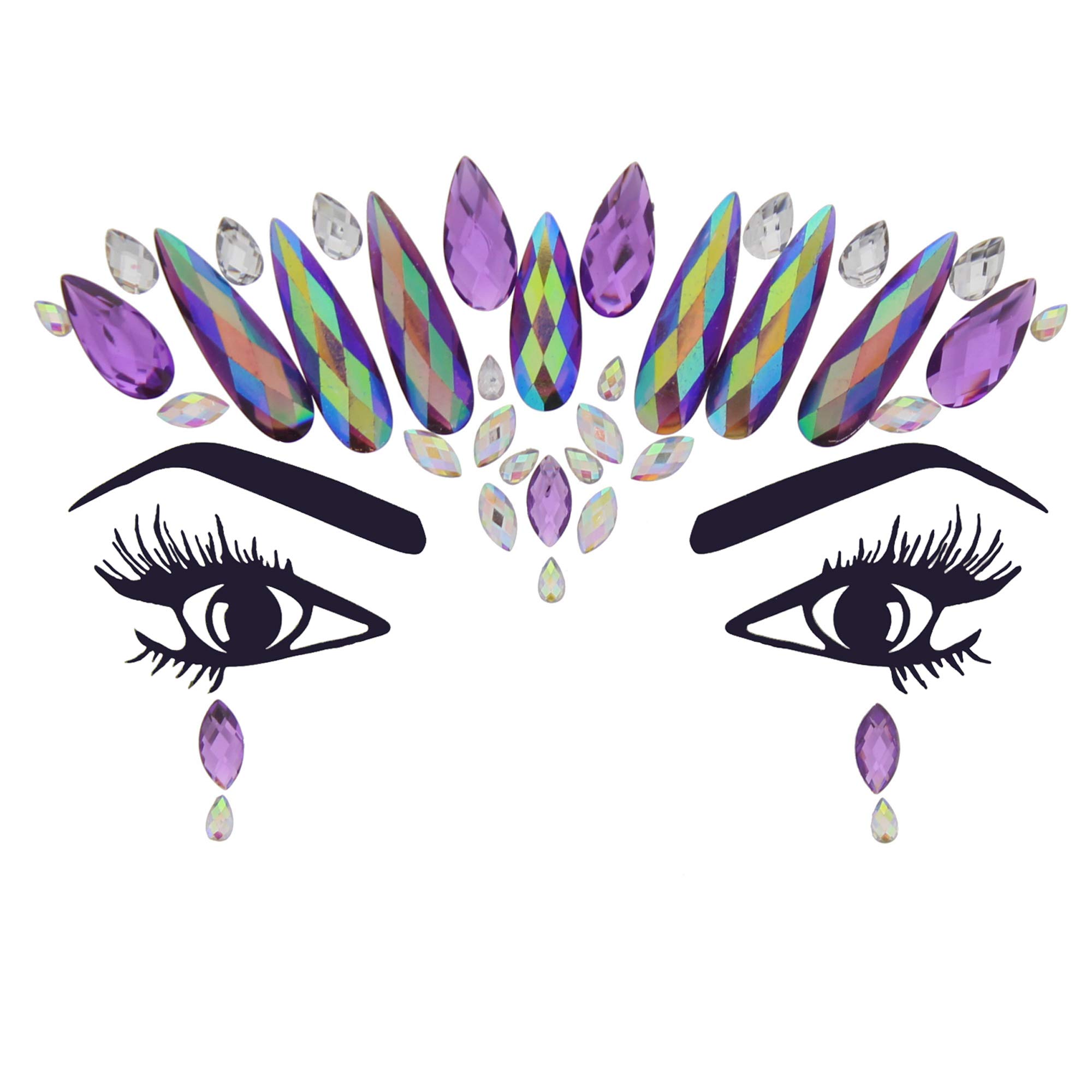 Zac's Alter Ego Crystal Stone Bright Face Gems/Jewels - Festival Body Art