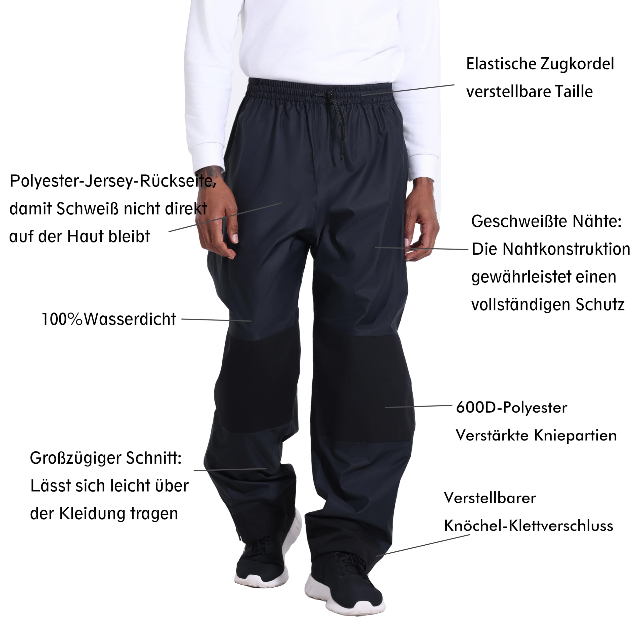 Combinaison Pluie Homme Imperméable, Tenue haute visibilité – Vêtement de travail, pêche et outdoor WS-902