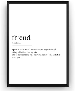 Magic Posters Friend Definition Print - Poster Best Mate BFF Gift Presents Wall Art Quote Buddy Typography Home Decor - Frame Not Included