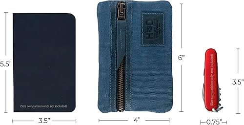 Miniatura 7 de Hide & Drink, Bolsa de bolsillo multiherramienta, bolsa compacta multiusos con cremallera, mini estuche de herramientas de camping, lona encerada,