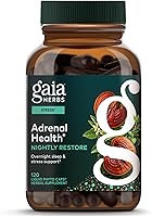 Vista 10 de Gaia Herbs Adrenal Health Nightly Restore - Suplemento de hierbas con Ashwagandha, corteza de magnolia, cordyceps, bálsamo de limón y más* - 60