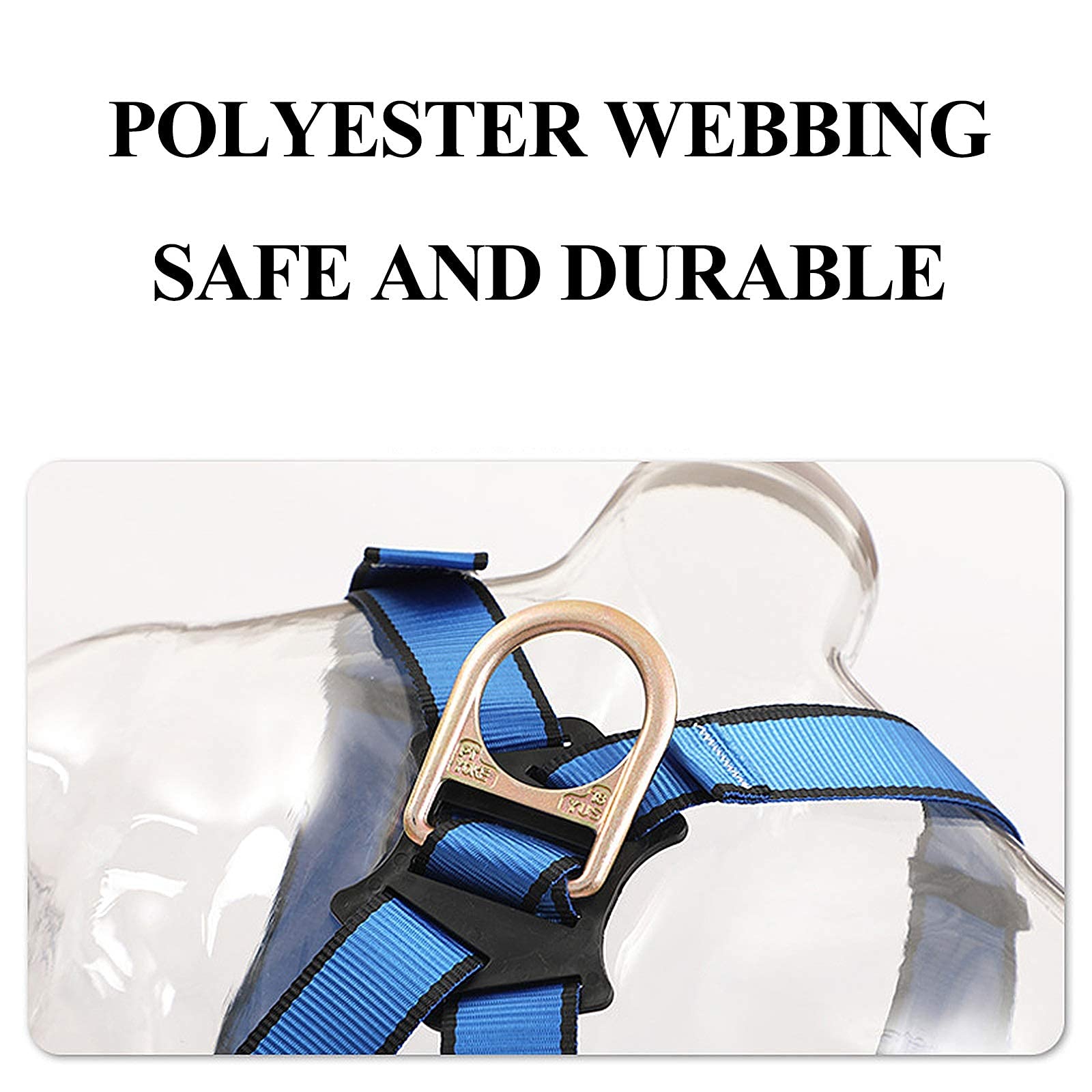 SwaYve Arnés de Seguridad para Detención de Caídas, Arnés de Escalada de Cuerpo Completo, Kits de Arnés de Seguridad, Kit de Arnés de Seguridad para Protección Contra Caídas de Montañismo