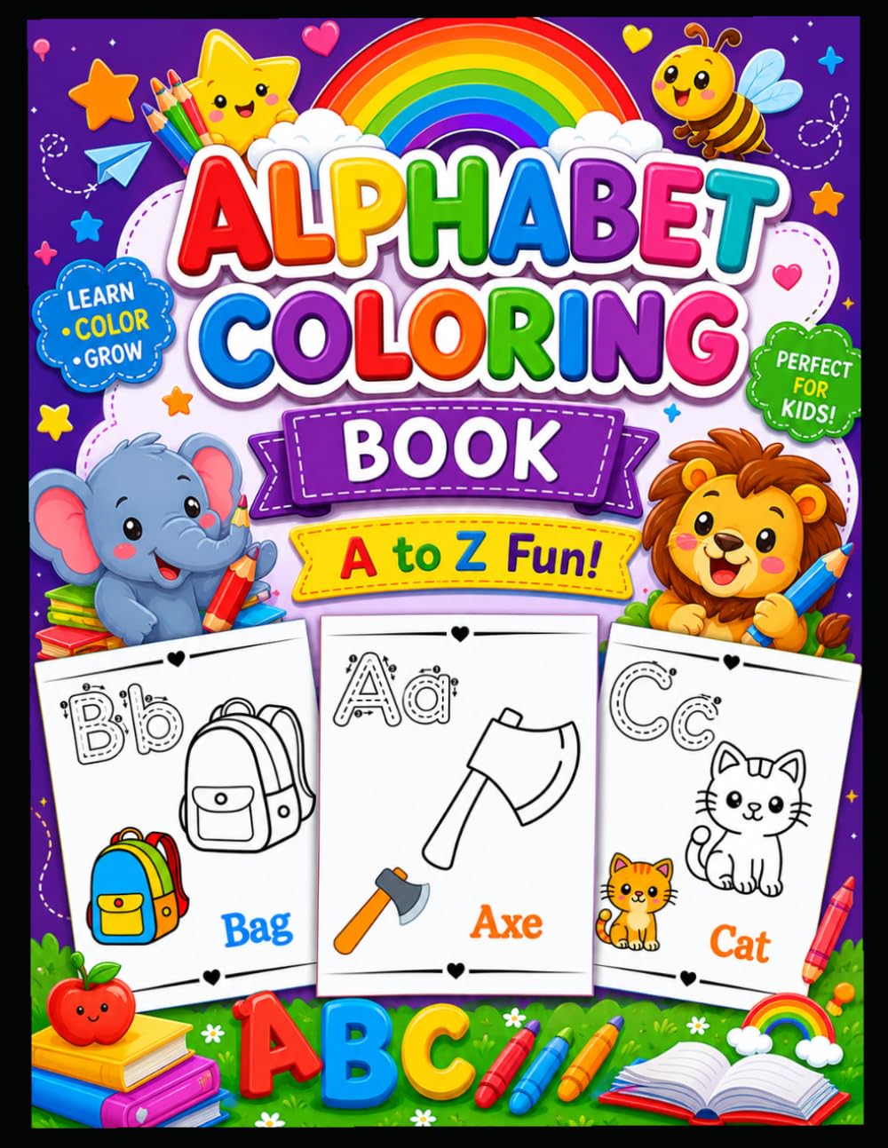 Alphabet Adventures - Kids Colouring Book: A Fun Alphabet Learning Book for Preschoolers and Kindergarten Kids