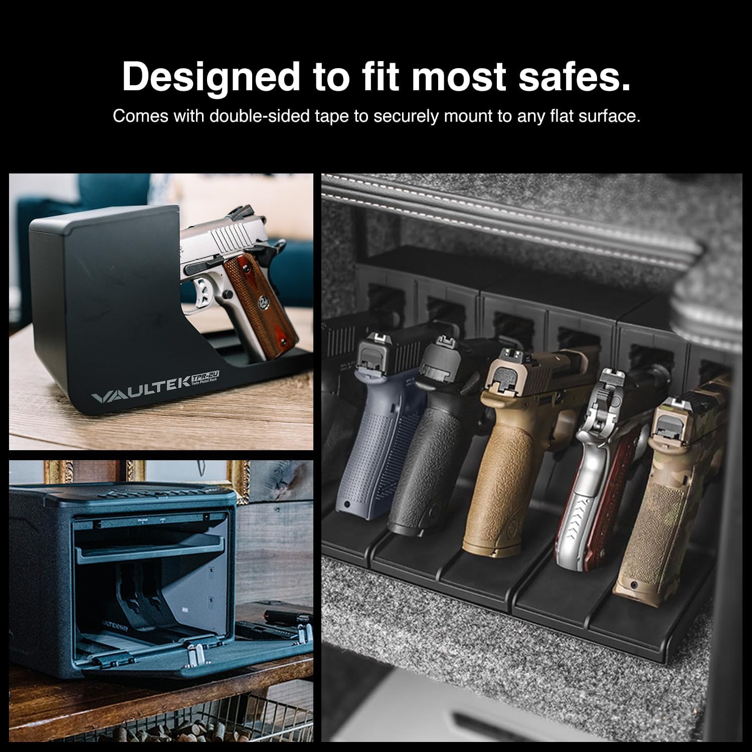 VAULTEK Modular Pistol Rack Protective Handgun Storage