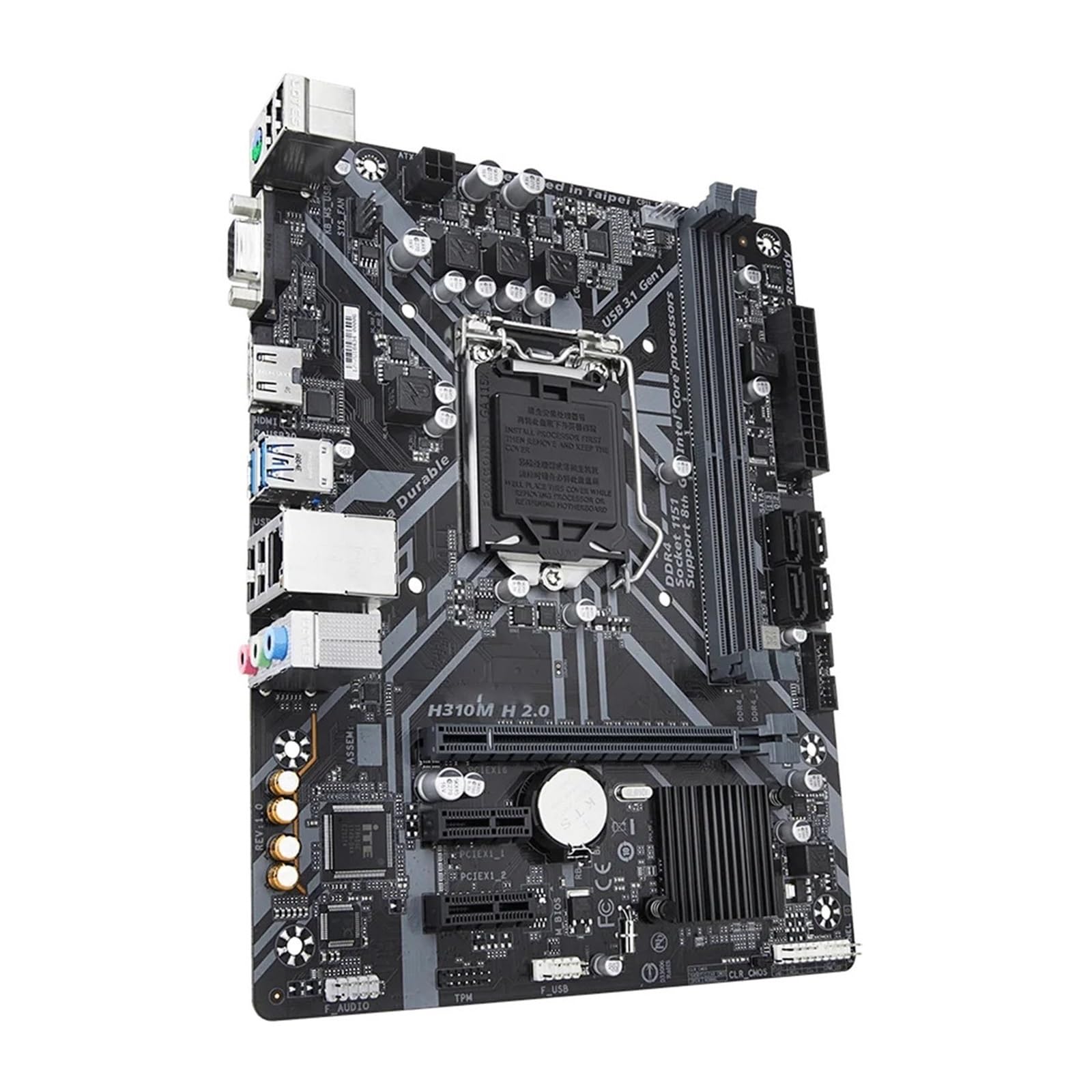 Placa Base La Placa Base Fit For Gigabyte Prime H310M H R2.0 es Compatible con, LGA-1151 DDR4 2666 MHz, SATA 6 Gbps
