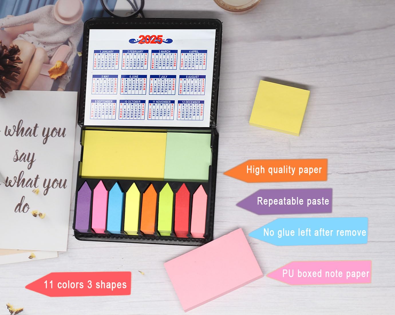 Notas Adhesivas, 8 Blocs Incluidas Notas Adhesivas De Papel Estraft Notas Adhesivas Transparentes Notas Adhesivas Con Forro Notas Adhesivas De