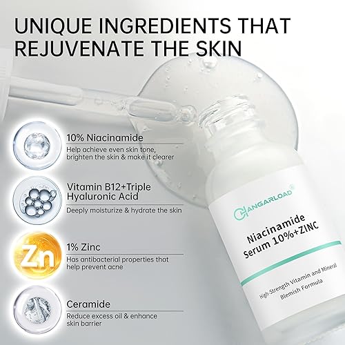 Miniatura 3 de Niacinamida 10%+Zinc 1% Suero Para La Cara, Suero De Niacinamida Para La Cara, Dermatólogo, Alivio De Enrojecimiento-1.0 fl oz 1floz