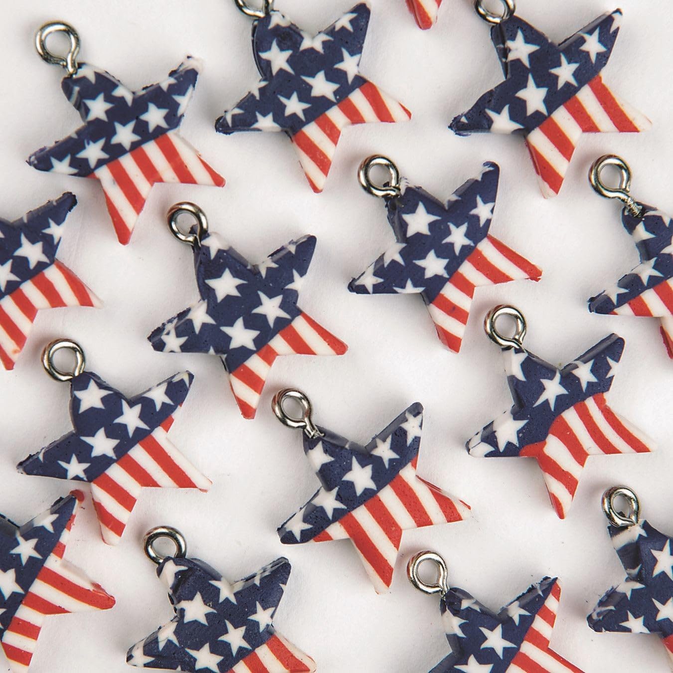 S&S Worldwide-57/159 Patriotic Flag Beads (Bag of 100), 17mm