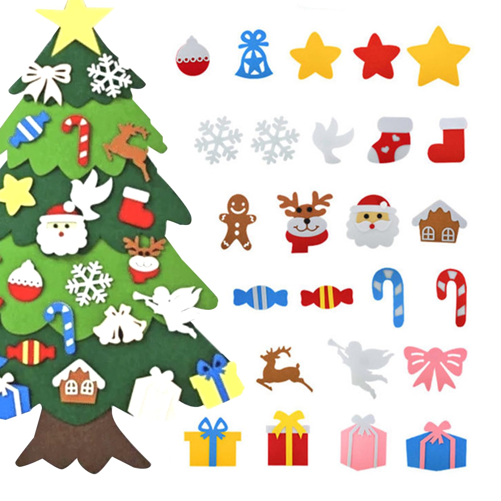 ミニクリスマスツリー フェルトオーナメント付き 楽天市場】フェルトミニツリー キット 1セット（カラー