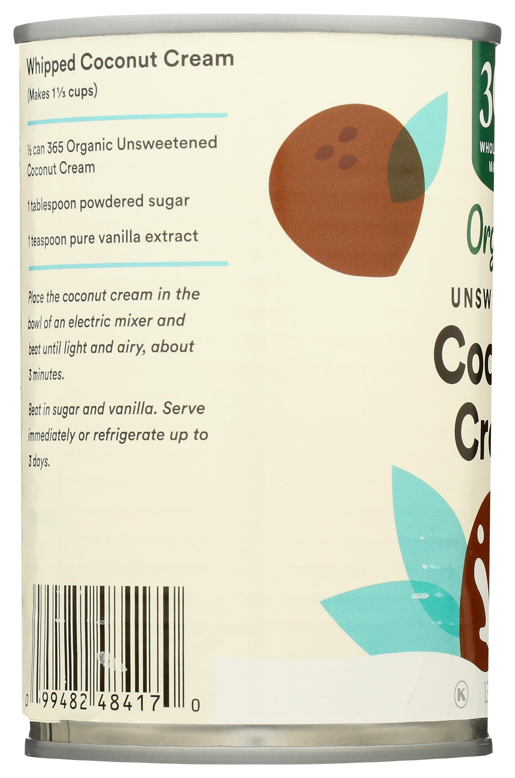365 by Whole Foods Market Organic Coconut Cream 13 5 Fl Oz — view 6